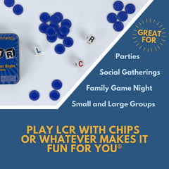 The Original LCR® Left Center Right™ Blue Tin